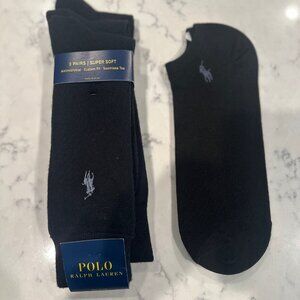 *NEW* POLO Ralph Lauren socks- pair of 3 Mens and one pair of Womens ankle socks